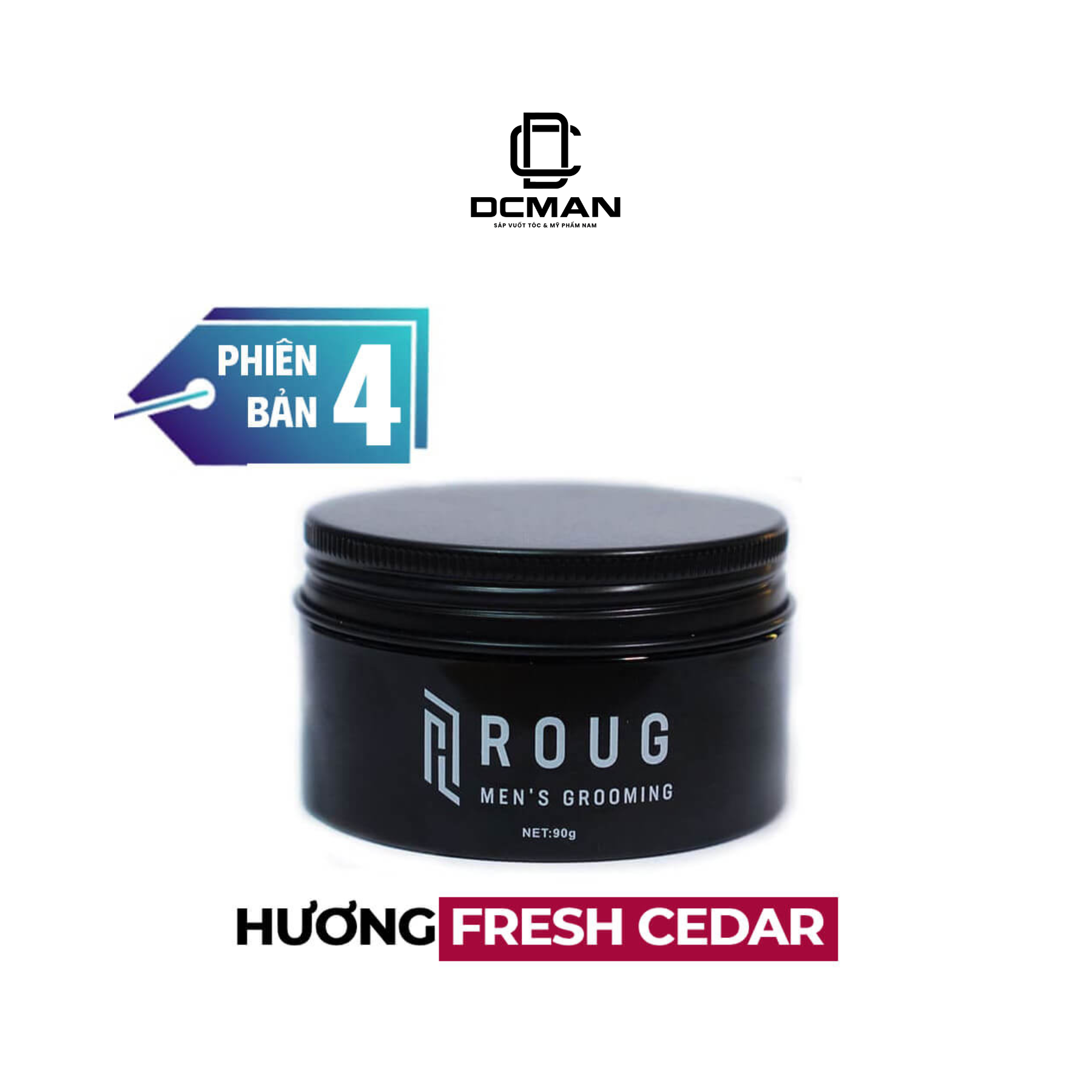 Sáp Vuốt Tóc Nam Roug Matte Clay 90G Chính Hãng Singapore