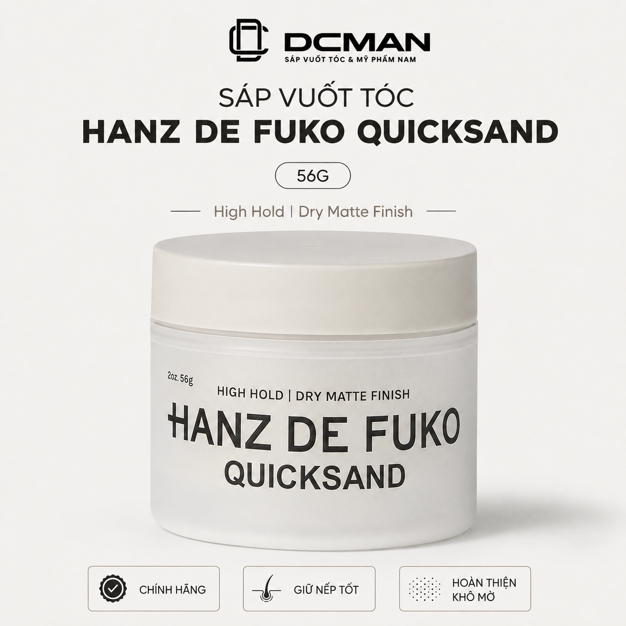 Sáp Vuốt Tóc Hanz De Fuko Quicksand 56G (Bản Mới)
